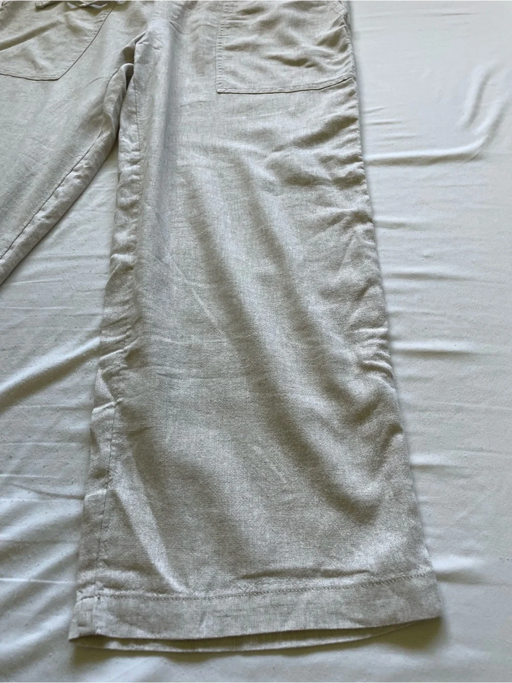 Banana Republic Women's Linen-Blend Drawstring Pants - Light Tan